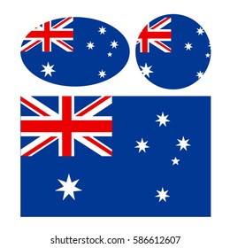 vector illustration of Australian flags