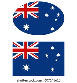 vector illustration of Australian flags