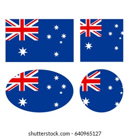 vector illustration of Australian flags
