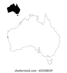 vector illustration of Australian map