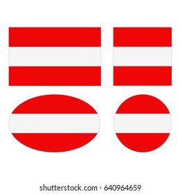 vector illustration of Austria flags