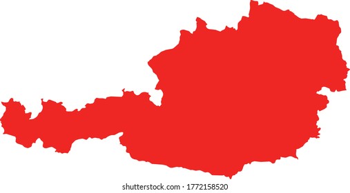 vector illustration of Austria map