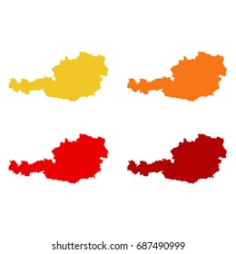 vector illustration of Austria maps 