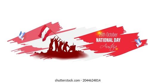 Vector illustration for Austria national day.