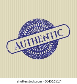 Vector illustration of Authentic grunge seal
