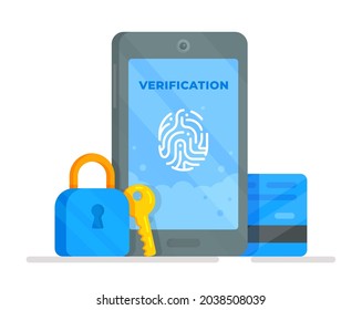 Vector illustration authentication password secure notification login verification.