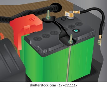 Vector Illustration of Auto Battery