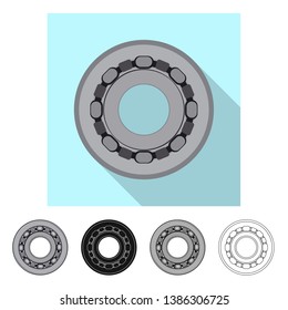 Vector illustration of auto and part icon. Collection of auto and car stock symbol for web.