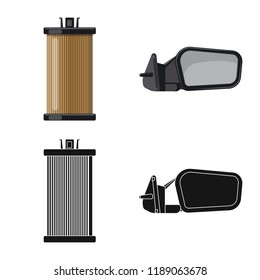 Vector illustration of auto and part logo. Set of auto and car stock vector illustration.