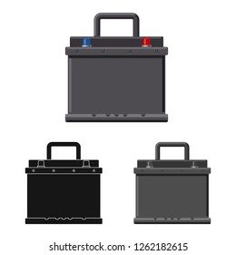 Vector illustration of auto and part logo. Set of auto and car vector icon for stock.