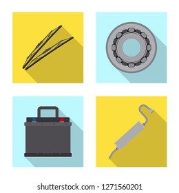 Vector illustration of auto and part logo. Collection of auto and car vector icon for stock.
