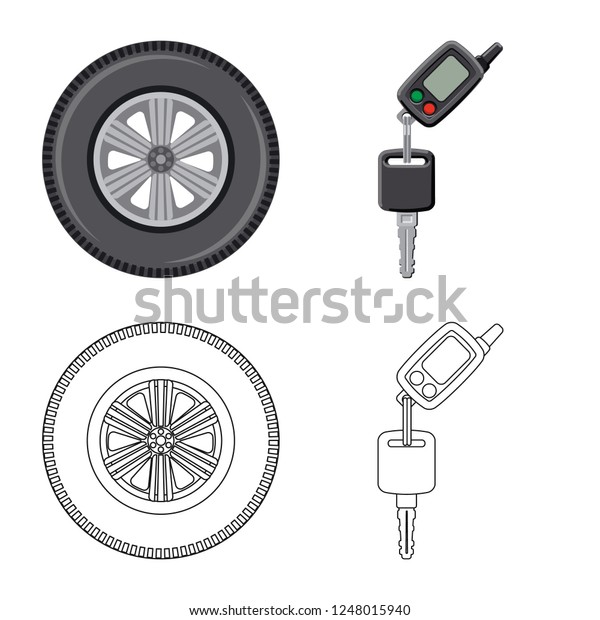 Vector illustration of auto\
and part logo. Collection of auto and car stock vector\
illustration.