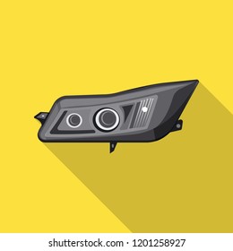 Vector illustration of auto and part sign. Set of auto and car stock vector illustration.