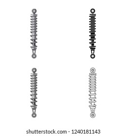 Vector illustration of auto and part symbol. Set of auto and car vector icon for stock.