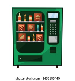 Vector illustration of automat and machine logo. Set of automat and sweets stock symbol for web.