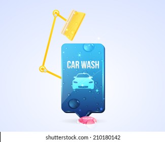 Vector Illustration Automatic Car Wash Icon