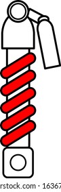 Vector Illustration Automotive Shock Breaker Parts
