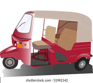 vector illustration of auto-rickshaw