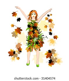 vector illustration of autumn