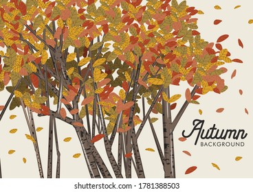 Vector illustration of autumn background