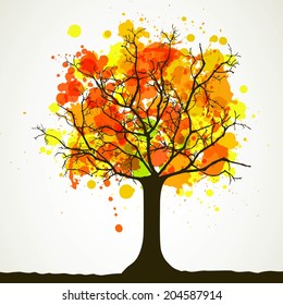 Vector Illustration of an Autumn Background