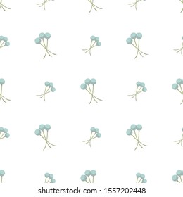 Vector Illustration of autumn Background with brunia. Seamless border