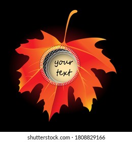 Vector illustration. Autumn background. Maple Leaf.
