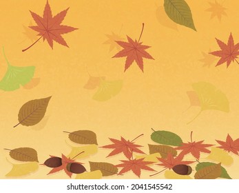 Vector illustration of autumn background material