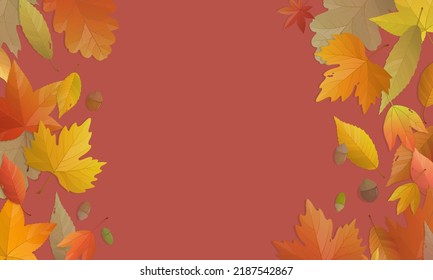 Vektorgrafik des Herbstbanner-Hintergrunds mit Kopienraum. Konzept der Herbstlandschaft.