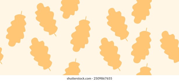 Ilustración vectorial. Concepto de otoño. Patrón sin fisuras con hojas. Ideal para envolver regalos, Fondo de pantalla y protectores de pantalla.