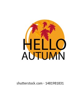 Vector Illustration of an Autumn Design with Autumnal Branch