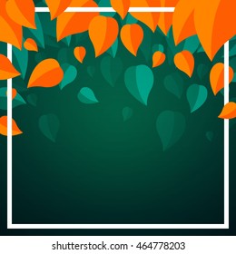 Vector Illustration of an Autumn Design with Autumnal Leaves