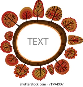 Vector illustration of autumn forest.