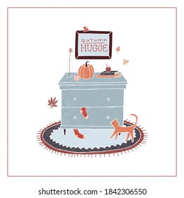 Vector illustration of autumn huge