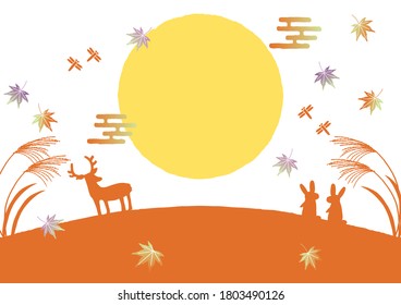 Ilustración vectorial del paisaje otoñal.