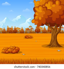 Vector illustration of Autumn Landscape background
