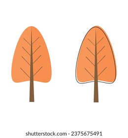 Vector illustration of a autumn leaf
