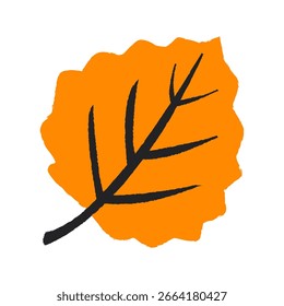 Ilustración vectorial de la hoja de otoño