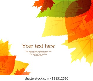 Vector illustration of Autumn leafs back