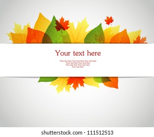 Vector illustration of Autumn leafs back