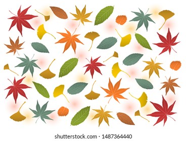 Vector illustration of autumn leaves. 