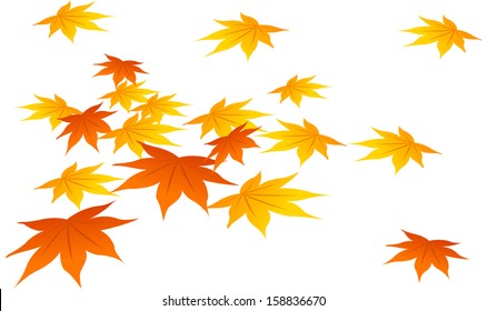 Ilustración vectorial de hojas de otoño