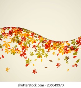 Vector Illustration of Autumn Leaves