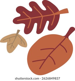 Ilustración vectorial de las hojas de otoño