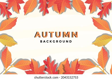 vector illustration autumn leaves background