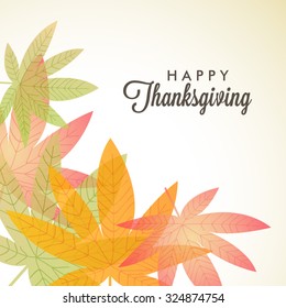 Vector Illustration Autumn leaves background.