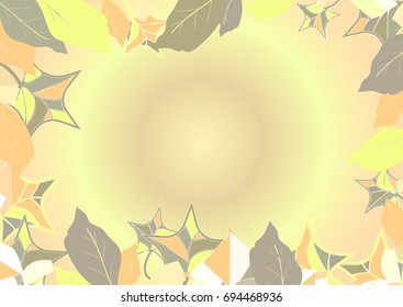 Vector illustration - autumn leaves background.Maple leaves and abstraction. Frame of leaves.Autumn theme.