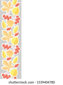 Vector illustration of autumn leaves and text for shop decoration.
Autumn greetings cards perfect for prints,flyers,banners,invitations,promotions and more. EPS 10