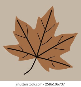 Vector Illustration of Autumn Maple Leaf