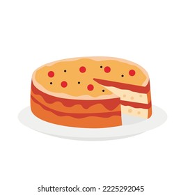 vector illustration of an autumn pie.